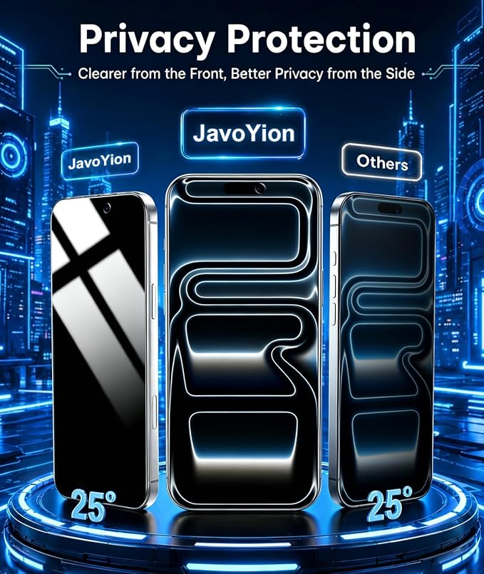 2 Pack for iPhone 17 Pro Max Privacy Screen Protector [25°Anti Spy] | [TOP 9H+ Hardness][12FT Drop Tested] Full Coverage Shatterproof Tempered Glass, Easy Installation, Sensitive Touch, 6.9 inch - Image 2