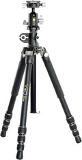 Vanguard VEO3T+264AB Travel Tripod with Ball Head and Multi-Angle Center Column for Overhead Shots | Dual-Axis Ball Head and Multi-Angle Center Column for Overhead Shots by Vanguard