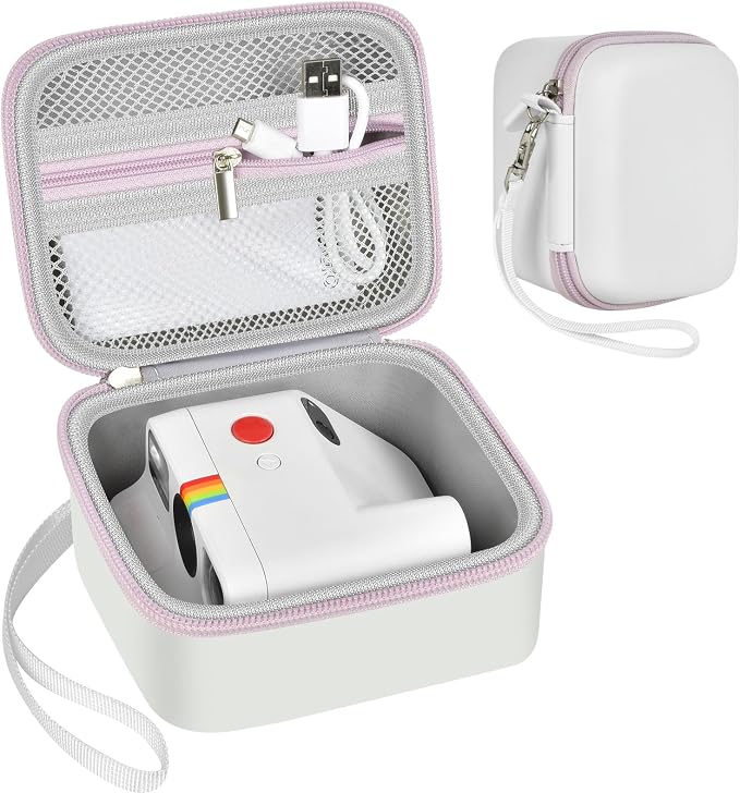 ANKHOH Case for Polaroid Go Gen 2/3, for Polaroid Go 9035/9071/9070 | PU shell with padded interior and removable wrist strap stores film, photos and cables, Case Only by Ankhohstoragehardcase