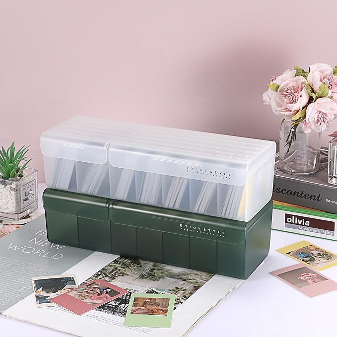 OwnMy Plastic Trading Card Storage Box Clear Trading Card Storage Case | Plastic Card Organizer Box with Dividers, Plastic Baseball Card Storage Box for Game Sports MTG TCG Cards, White - Image 5