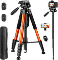 Tripod for Camera, 72" Tall Camera Tripod & Monopod with Remote, Professional Heavy Duty Compact Camera Stand for Phone, DSLR, Spotting Scope, Telescope, Binocular by Victiv