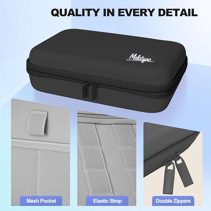 Hard Travel Electronic Organizer Case for Power Bank Chargers Cables USB Flash Drive SD Card Electronics & Backpack Organizer Travel Case Small Portable Accessories Bag, Black - Image 5