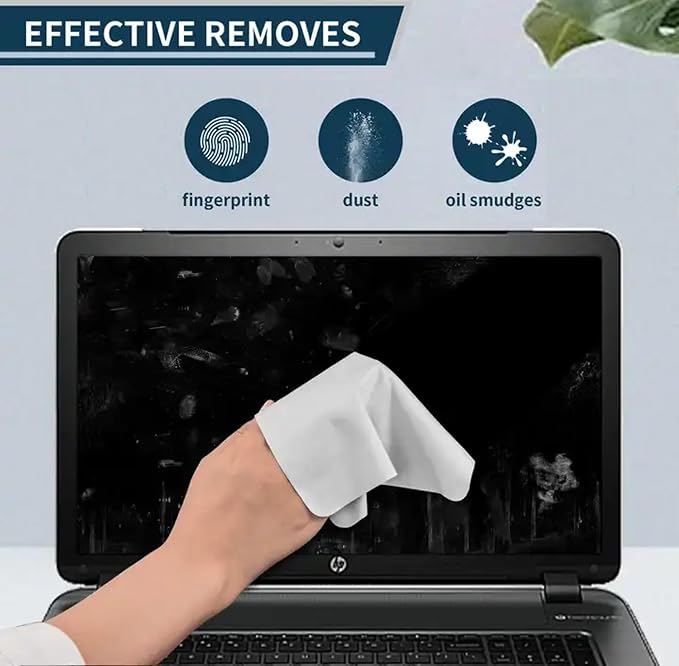 Premium Microfiber Cleaning Cloth in Individual PVC Pouches - Glasses Cleaning Cloth for Eyeglasses, Screens, Phones, Computer, Camera Lens, and Delicate Surfaces (12 x 1Pack) - Image 7