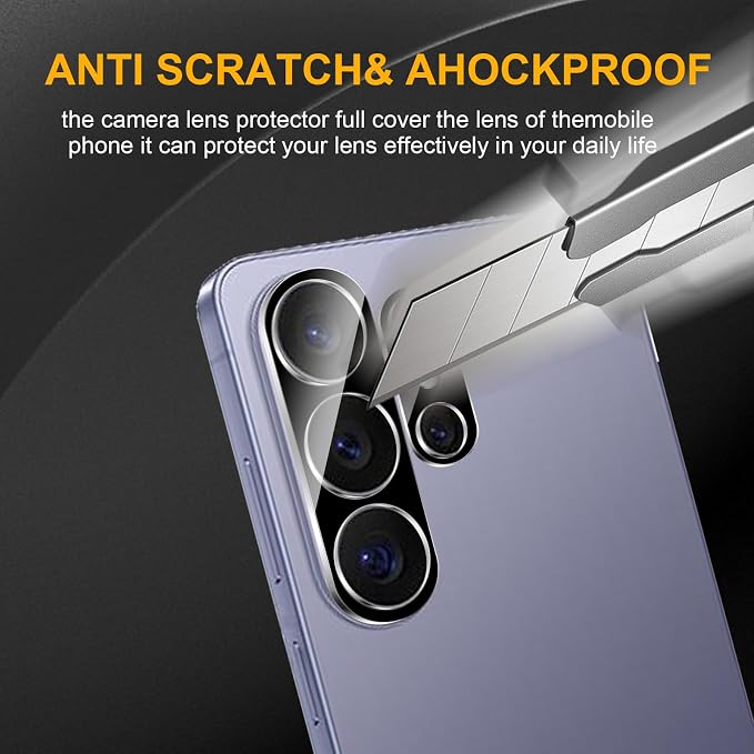 3 Pack Camera Lens Protector for Samsung Galaxy S26 Ultra | Tempered Glass,Anti-Fingerprint,9H Hardness,Scratch Resistant,Easy to Install,Bubble Free,HD Clarity - Image 4