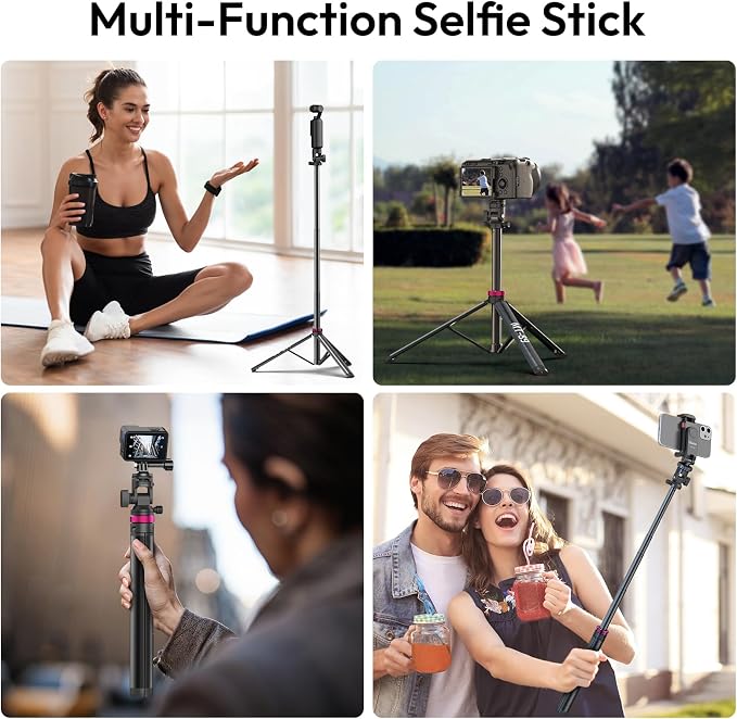 ULANZI MT-89 Extendable Tripod Aluminum, 82" Portable Adjustable Light Stand with 1/4" Screw Quick Release, Camera Phone Tripod for Camera Video Light Smartphone, Lightweight for Travel,Up Load 2.2LBS - Image 7