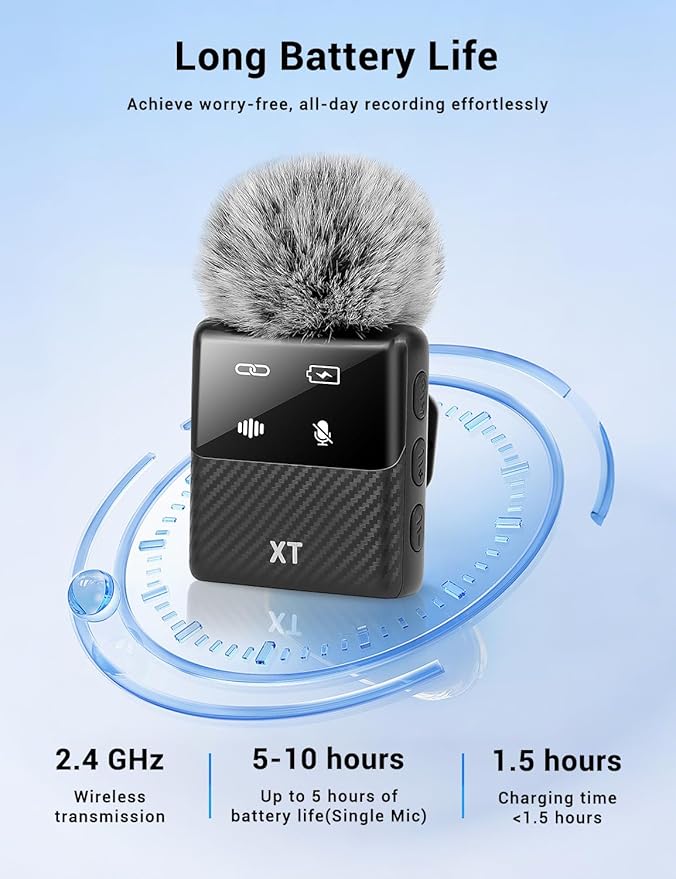 Mini Wireless Lavalier Microphone for iPhone, iPad, Android Phone, Noise Reduction Plug and Play Magnetic Clip on Lapel Mic for Video Recording Podcast Vlogging - Image 5