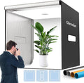 Glendan 40"x40" Light Box Photography, Large Photo Light Box | 3 Light Panels, 594 LED Beads, CRI >95, Professional Photo Booth Shooting Tent Kit with 4 Color Backdrops for Product by Glendan
