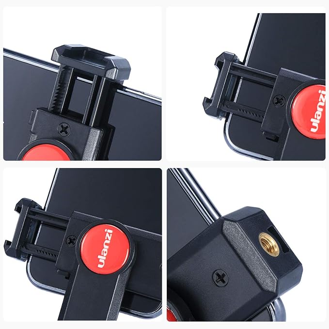ULANZI ST-06S Camera Hot Shoe Phone Holder Flexible Phone Tripod Mount Adapter w Double Cold Shoe Mount for Microphone LED Light, DJI Ronin SC iPhone Samsung Canon Nikon DSLR Photography | Adapter w Double Cold Shoe Mount for Microphone LED Light, DJI ... - Image 5