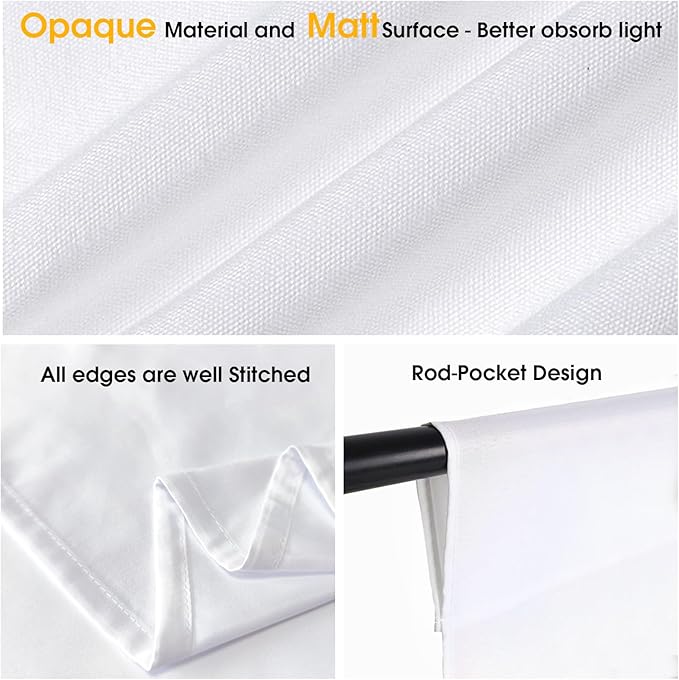 CPLIRIS 10x20ft White Backdrop for Photography, Dual-Size Dual-Pocket Design Photo Booth Background for Portrait Photoshoot, Party and Video with Both Options of 10 feet and 20 feet in Width - Image 4