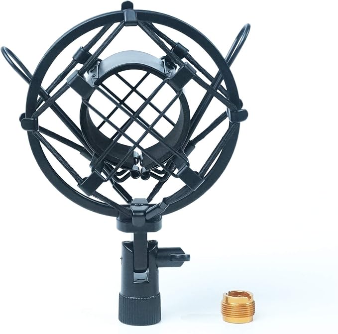 Universal Shock Mount for Shotgun Microphones fits 5/8 and 3/8 Inch Boom Poles by ProAm+USA