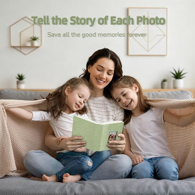 popotop Photo Album 4x6-200 Photos Photo Books with 200 Horizontal Pockets,Linen Cover Albums for Family Wedding Anniversary Baby Vacation Pictures - Image 6