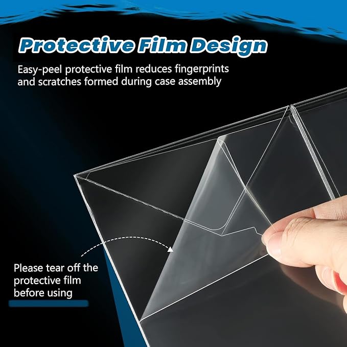 Protector Cases Compatible with Funko, 8 Count Fit 4" Collectible Figures | Stackable Storage, Clear Display Box with Protective Film, 8 Count - Image 4
