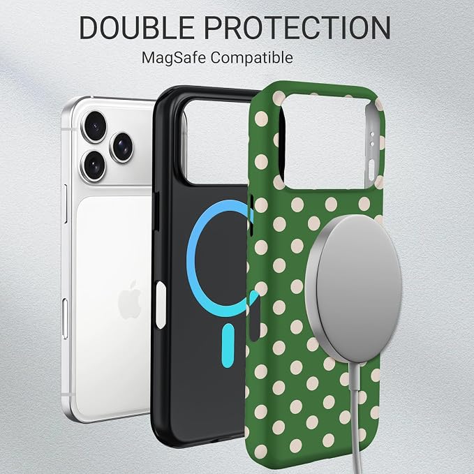 TPU Phone Case for iPhone 17 Pro, MagSafe Wireless Charging Compatible, Shockproof Slim Fit Protective Cover with Anti-Yellowing & Raised Camera Protection (Point 1, iPhone 17 Pro(6.3")) - Image 6