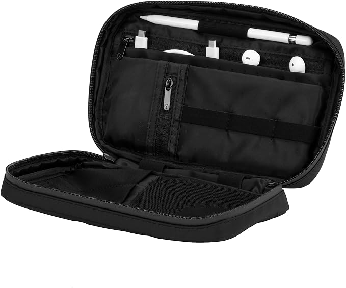 Incase Nylon Accessory and Electronics Organizer Bag - Small Travel Pouch for Cords, Gadgets, Accessories, Compact Tech Bag with Faux-Fur Padded Compartment - Image 5