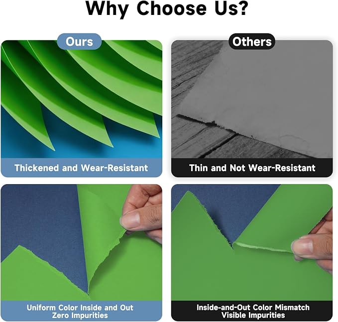YSKE-Seamless Green Paper Backdrop Roll for Photography,Photo Background,and Photoshoot Cover–Roll of Paper with Backdrop Cover for Background Stand,Thick Anti-Wrinkle Matte(53''x16.4'Green) - Image 2