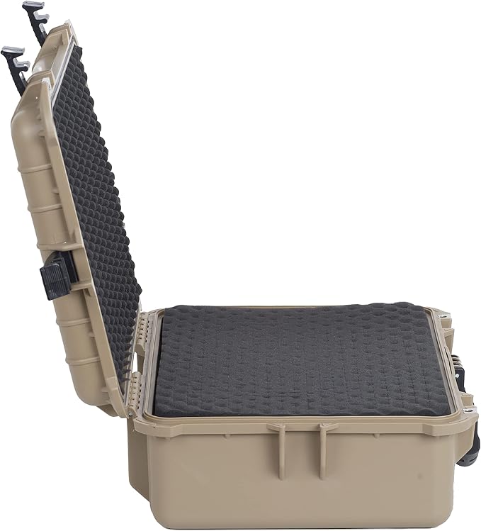 MEIJIA All Weather IP67 Waterproof Hard Camera Case,Hard Protective Case,Hard Case with Customizable Foam,Fit Use of Drones,Camera,Equipments,Pistols(Desert Tan,19.78x15.77x7.41inches) - Image 6