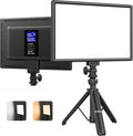 13" LED Video Soft Light Panel with Desk Stand | 19.5w 650lux/M Photography Studio Lights with Cri>95 & 2500-6500k, For Tiktok, Youtube Video Recording and Streaming by RaLeno