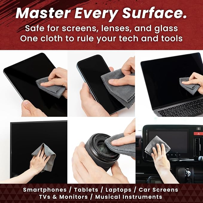 BELLEMOND 「Samurai Cloth」 Japanese Microfiber Cleaning Cloth, Medium 2 Pack | Made in Japan, Washable and reusable, Lint-free cleaning, Ideal for tablets, laptops and everyday screens - Image 4