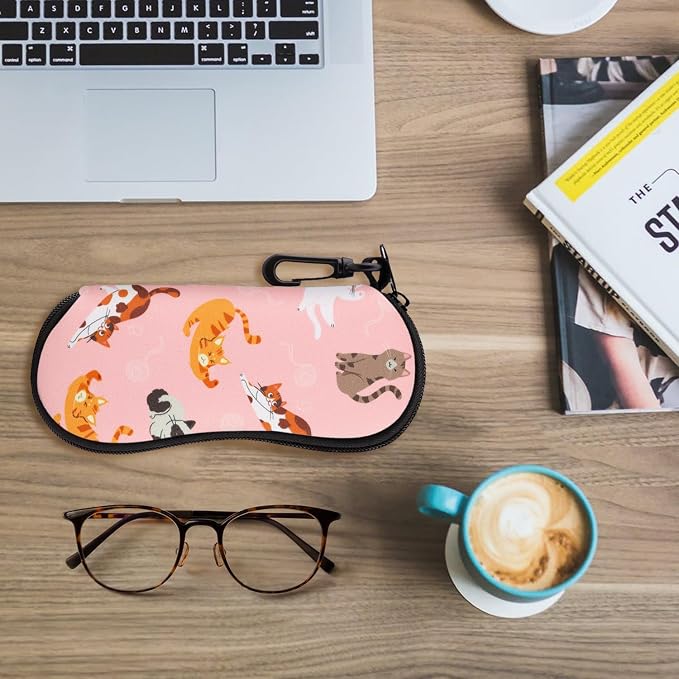 MoKo Sunglasses Soft Case Ultra Light Neoprene Zipper Eyeglass Case for Men Women - Image 7