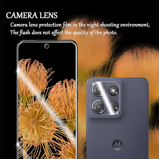 Moto G Power 5G 2025/2026 Tempered Glass Screen & Lens Protector 2+2 Pack | [3D Glass] [Anti-Glare] [Bubble-Free] - Image 5
