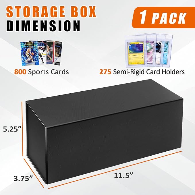 Semi Rigid Card Holder, Magnetic and Semi Rigid Card Storage Box – 1ct, Black - Image 6