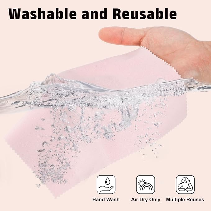 uxcell 6 Pcs Microfiber Cleaning Cloth for Glasses, 8 x 8 Inch Eyeglass Cleaning Cloth, Glasses Cleaner Wipes for Electronics Lenses Screens Cameras Cell Phones, Light Blue - Image 4