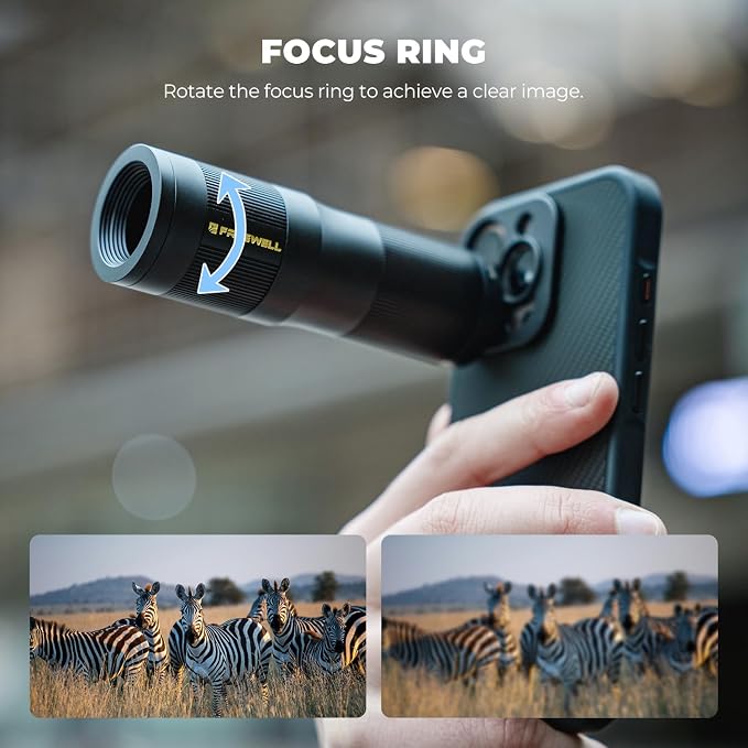 Freewell 6X Telephoto Lens for Smartphones | 17mm Thread Professional Zoom Lens for iPhone & Samsung - Image 3