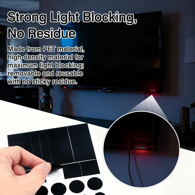 Vinyl Webcam Covers – Restickable Privacy Stickers for Laptop, Smartphone, Tablet, Smart TV & Game Console – Black, Multiple Sizes - Image 3