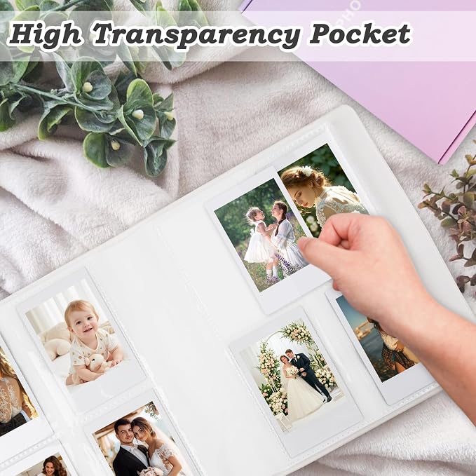 320-Pocket Photo Album for Polaroid 2x3" & Instax Mini Photos, White | Gift-Ready Packaging, Beautiful Photo Book, Safely Keep Your Wedding-Anniversary-Birthday-Travel Memories or Mini Cards - Image 7