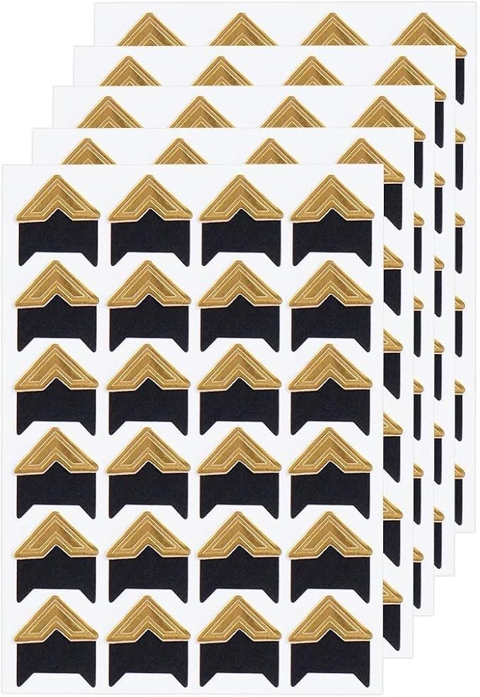 360 Count Self-Adhesive Acid Free Photo Corners for Scrapbooks Memory Books (Gold) by Pulaisen