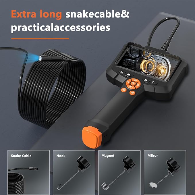 Daxiongmao Endoscope Camera with Light, 1080P HD Borescope, IP67 Waterproof Snake Camera – Ideal for Inspecting Walls, Vents, Automotive Engines, Pipes – A Great Gift Tool for Men (33ft) - Image 6