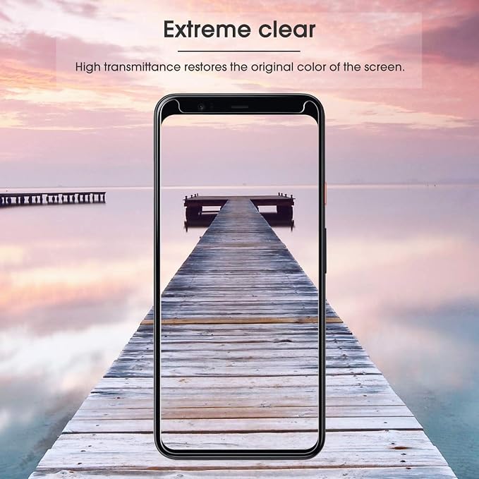OMOTON [4 Pack] Screen Protector Compatible with Google Pixel 4XL, Tempered Glass Screen Protector for Google Pixel 4 XL 2019 Released, Scratch Resistant/Case Friendly - Image 8