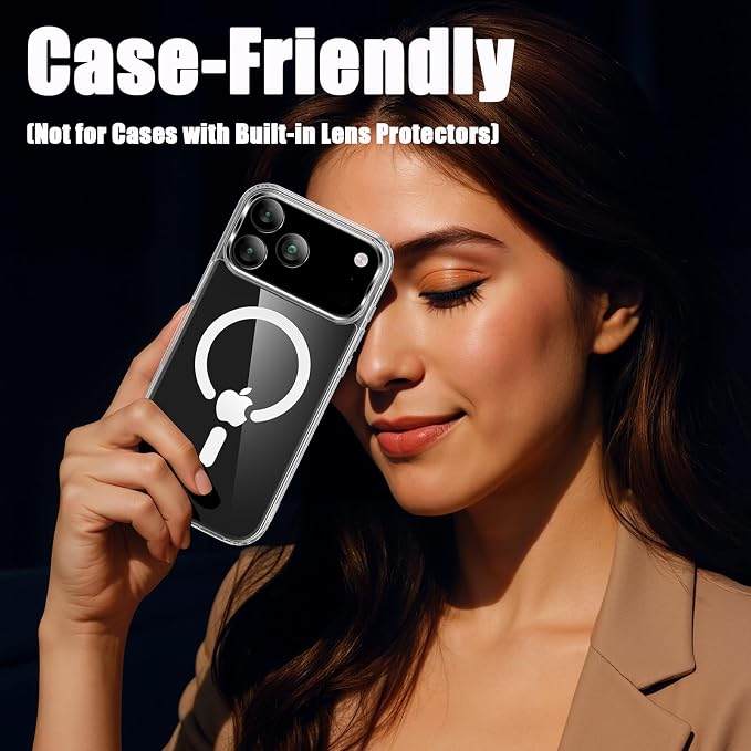 2 Set Camera Lens Protector for iphone 16 Pro Max/16 Pro,Ultra HD 9H Tempered Glass Camera Protector,Anti Scratch Women Girls Shiny Camera Cover for iphone 16 ProMax/16 Pro,Glitter Gold - Image 6