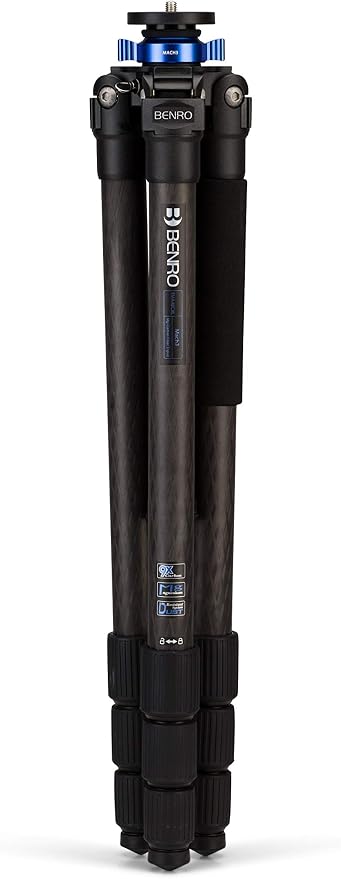 Benro Mach3 9X Carbon Fiber Series 4 Extra Long Tripod, 4 Section, Twist Lock Legs, 82.9" Maximum Height, 44.1 lb. Load Capacity- Black (TMA48CXL) | 9X Carbon Fiber with 50lb load capacity and twist locks for photography, videography and outdoor shooting - Image 5