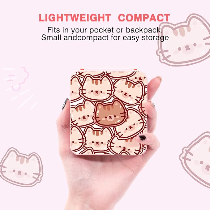 DLseego Game Card Case holder for Switch Lite/Switch/Switch OLED, Switch Game Cartridge Memory Card Portable Storage Box with 12 Game Card Slots and 12 Micro SD Card Slots-Brown Cat - Image 2