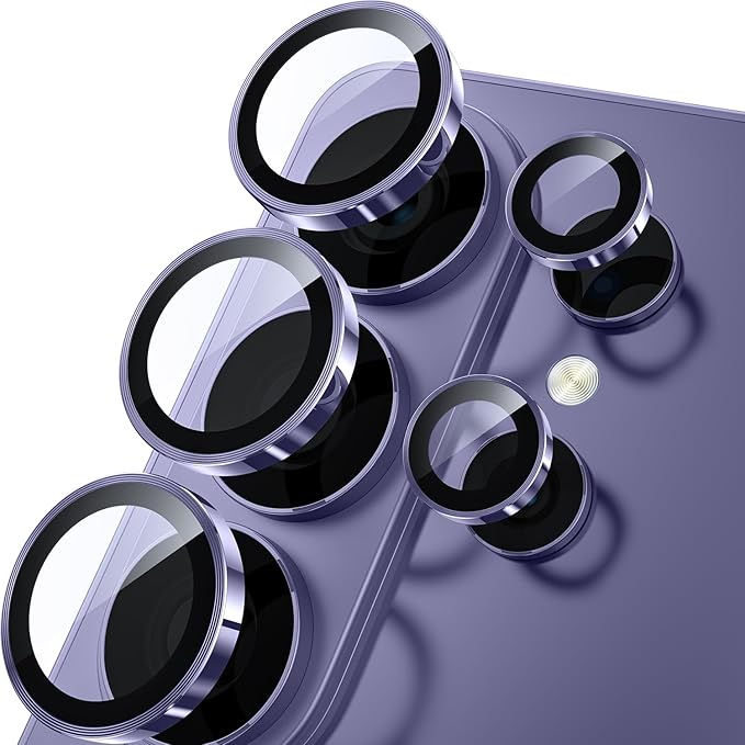 WSKEN for Samsung Galaxy S26 Ultra Camera Lens Protector - Ultra Thin | Case Friendly, 9H Shatterproof Tempered Glass, Anti Scratch Metal Circle, Camera Screen Protector Cover Accessories, Purple by SmartProtectionGreenerFuture