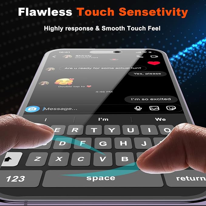 YMHML 2 Pack for iPhone 14 Pro Privacy Screen Protector Tempered Glass, Anti Spy Privacy Screen for iPhone 14 Pro Accessories, Case Friendly Private Film - Image 5