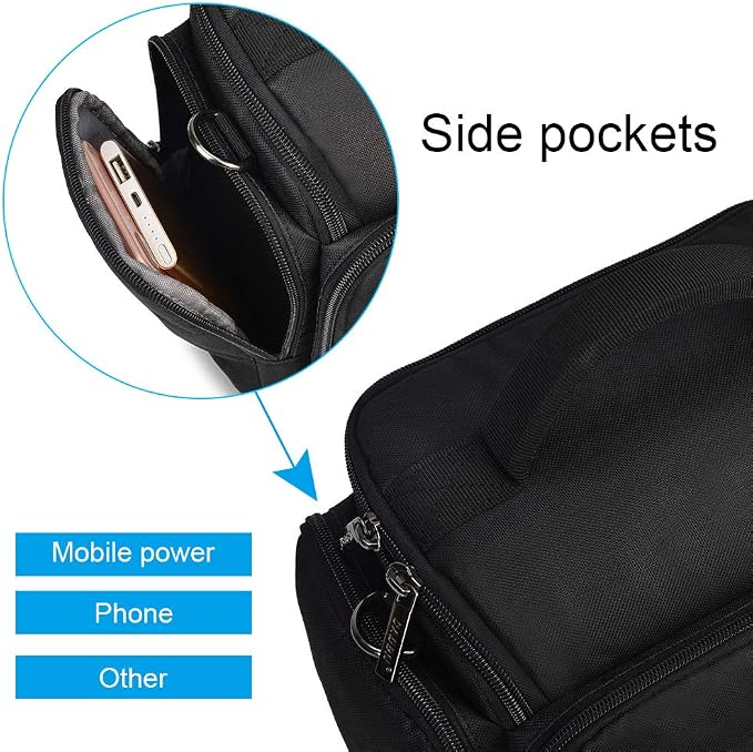 CADeN Camera Shoulder Crossbody Bag Case Compatible for Nikon, Canon, Sony SLR/DSLR Mirrorless Cameras and Lenses Waterproof(1.0 M, Black) - Image 6