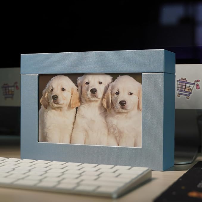 Cardboard Photo Storage Boxes 5x7 For Pictures, Family,Wedding Gift Photo Box, Photo Case Chocolate Gift Boxes, Postcards Box (Blue) - Image 5