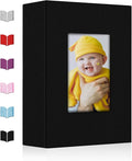 Photo Album 4x6,Linen Cover Slide-in Photo Album Book Can Holds 200 4x6 Photos with 50 Black Sheets for Baby Family Pictures Artwork or Postcards Storage (Black) by EJBLFEPremiumPhotoAlbums