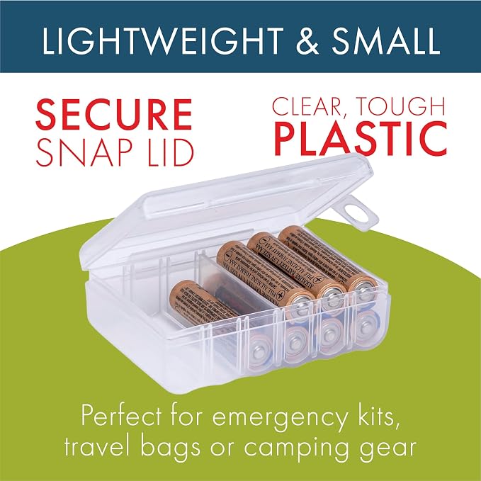 Dial Industries Battery Storage Organizer Case, Holds 12 AAA | Keeps loose batteries sorted and easy to find, Compact size fits drawers or closets, Great for home or office use - Image 2