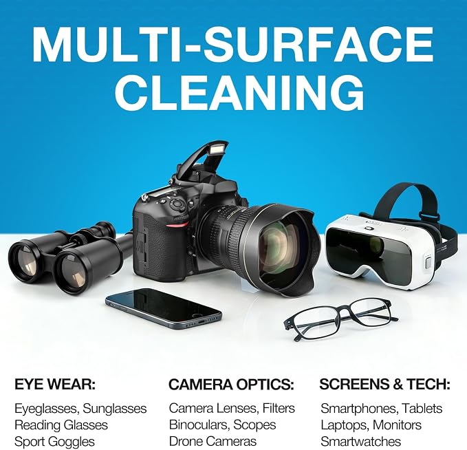 SmoTecQ 32 Pack Microfiber Cleaning Cloths for Glasses (Individually Wrapped) - Premium Optical Lens Cleaner for Screens, iPhone, iPad, Camera & Eyeglasses - Washable & Lint Free (Black & Grey) - Image 7