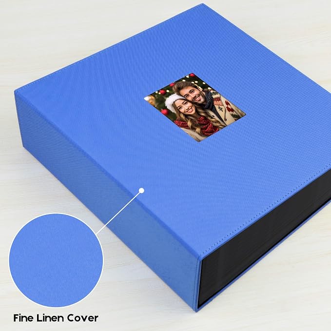 Extra Large Capacity 4x6 Photo Album, Holds 1000 Photos, Blue | Linen Hardcover, Horizontal & Vertical 4x6 Pockets, Removable Acid-Free Pages, Front Display Window, Family, Wedding & Travel - Image 6