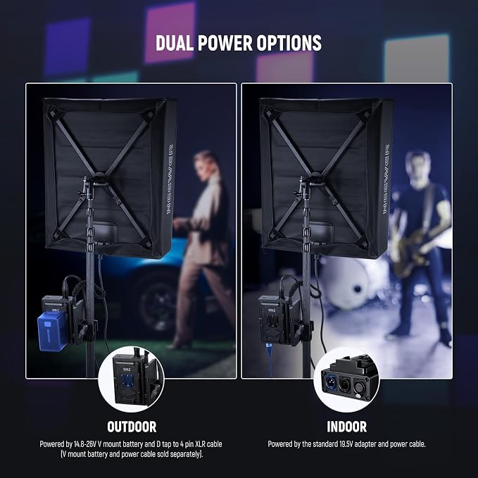 NEEWER 115W Flexible LED Video Light, Studio RGB Panel Light Mat Kit with Softbox APP/2.4G/DMX Control 2500K-10000K 14700lx/0.5m CRI96+, Key Lighting for Photography Streaming Video Recording, FL100C - Image 6