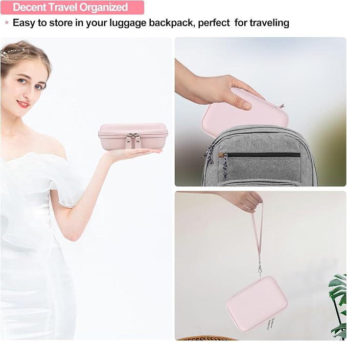 Elonbo Carrying Case for Fujifilm INSTAX Mini Link 3/2/1 Smartphone Printer | Portable Color Instant Photo Printer Hard Travel Protective Bag, Interior Mesh Pocket fits Instant Film Printer Paper, Pink - Image 6