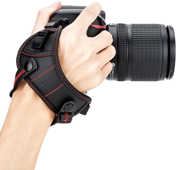 JJC Deluxe Microfiber Camera Hand Strap, Secure Padded Camera Wrist Strap | for Canon Nikon Sony Fuji Fujifilm Olympus DSLR and Mirrorless Cameras, Must Have Photography Accessories for Photographers by JJC
