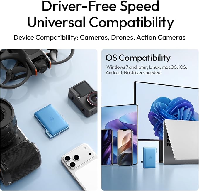 ULANZI DC01 Memory Card Case & USB-C Reader, 4 SD + 4 TF Slots | 312MB/s UHS-II, Dual-Slot Read, Aluminum Folder Magnetic Case with Lanyard Cable, 2.19oz Portable for Photographer - Image 9