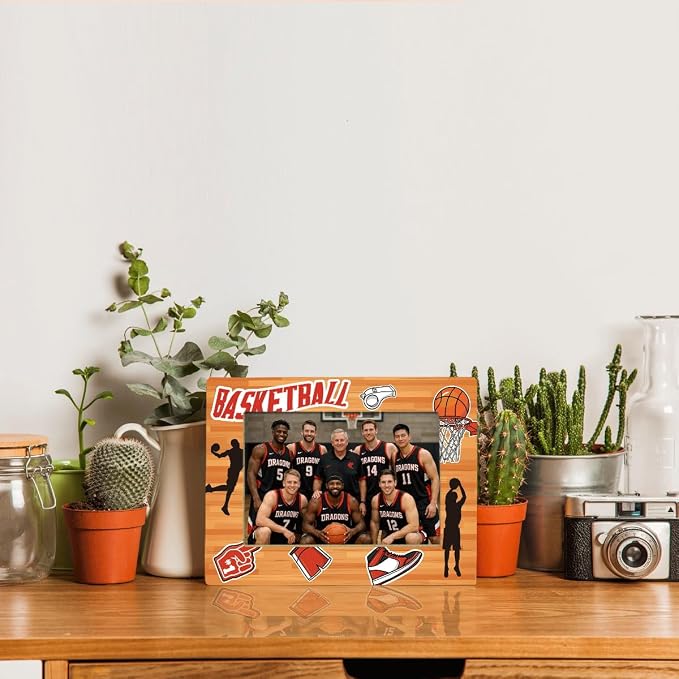 Basketball Picture Frame, Sports Themed Photo Frame for 4x6 Inches Photos, Tabletop Display Frames for Players and Coaches, Gift to Basketball Enthusiasts, Home Office Decor - Image 5