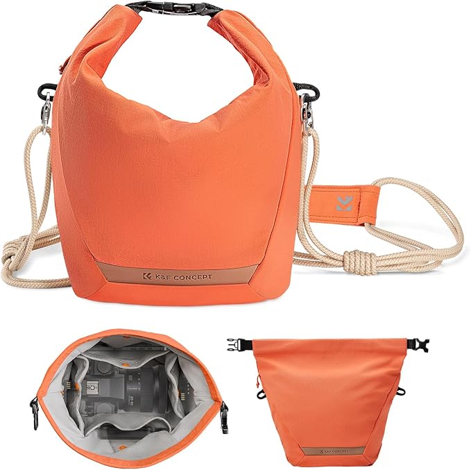 K&F CONCEPT Camera Sling Bag Small | Compact Camera Bag,Cute Soft Camera Pouch, Handbag, Urban Street Photography, BS05 by KFCONCEPT