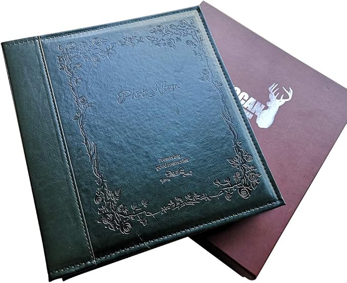 4x6 Photo Album 600 Pockets, Extra Large Capacity Picture Album with Vintage Leather Cover, Family, Baby, Wedding Album (Dark Green) - Image 5